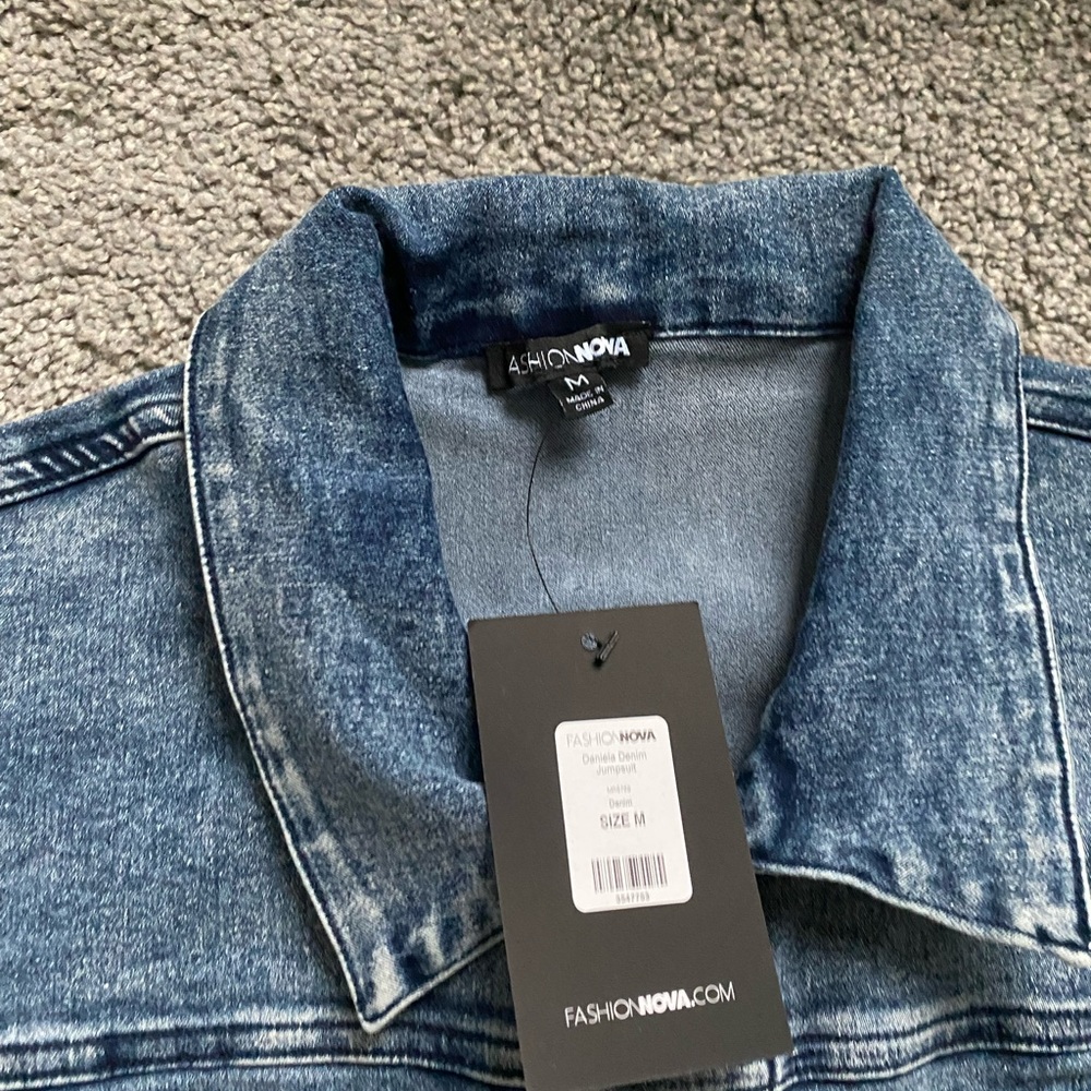 Fashion Nova Light Blue Denim Overalls - Picture 11 of 15